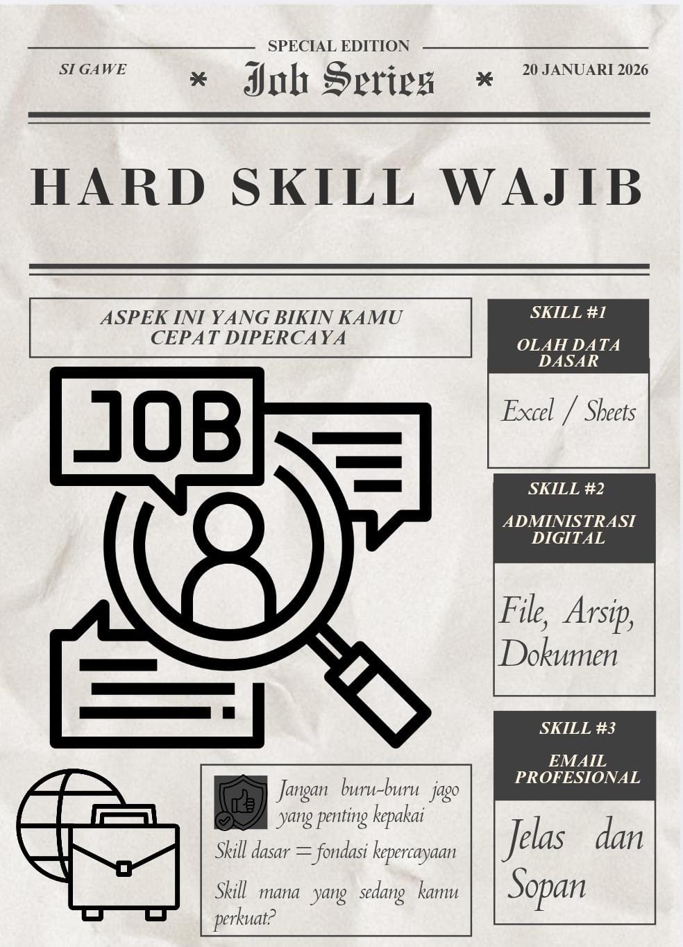 Tiga Hard Skill Wajib di Dunia Kerja Modern yang Sering Diremehkan